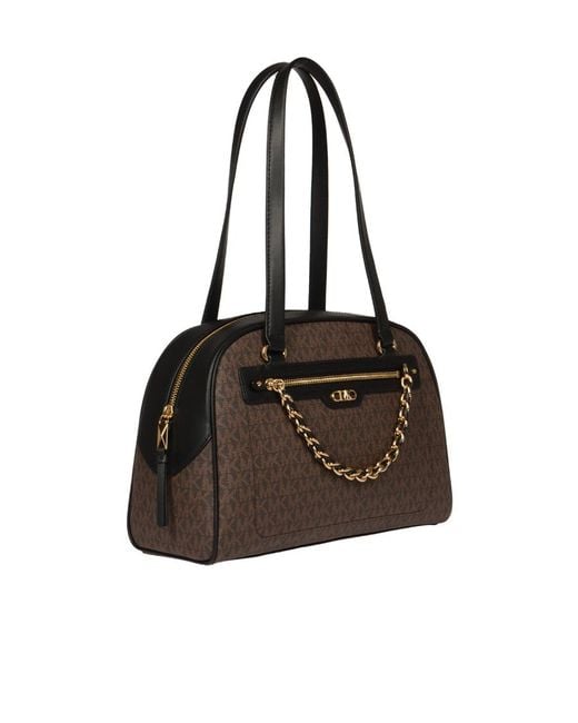 Michael Kors Brown Zipper Shoulder Bag