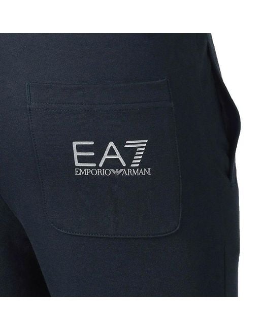 EA7 Blue Side-Logo Trousers for men