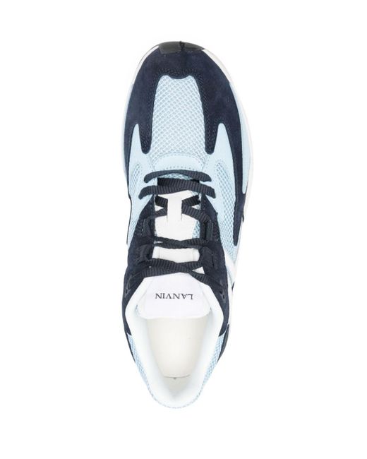 Lanvin Blue Round-Toe Sneakers for men