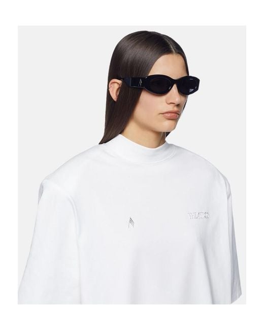 The Attico White Berta Sunglasses for men