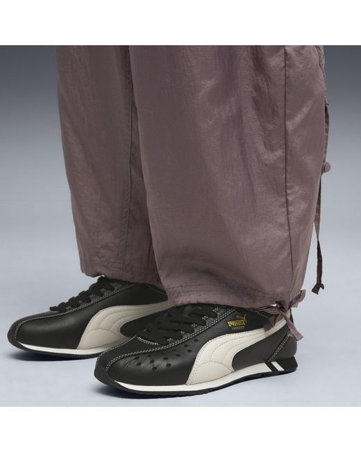 PUMA Black Lace-Up Casual Sneakers