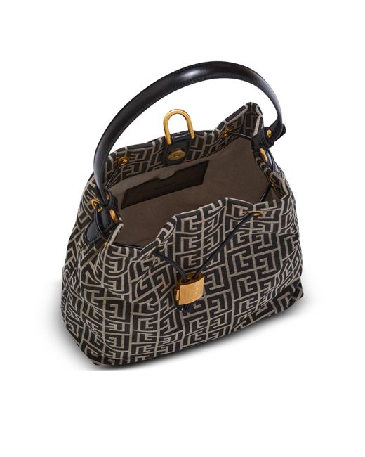 Balmain Black Pulse Monogram Jacquard Backpack