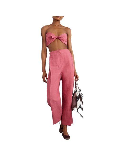 TOVE Pink Solid Sleeveless Top