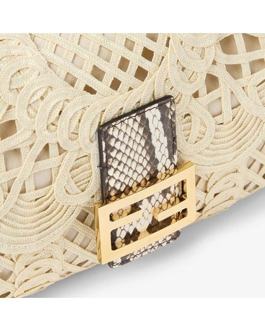 Fendi Metallic Baguette Shoulder Bag