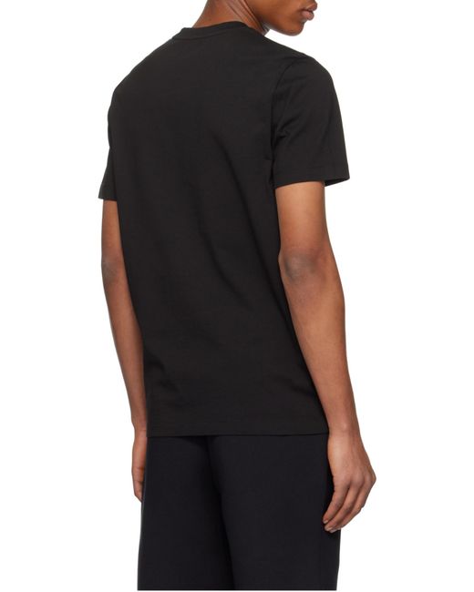 Moncler Black Flocked Logo Crewneck T-Shirt for men