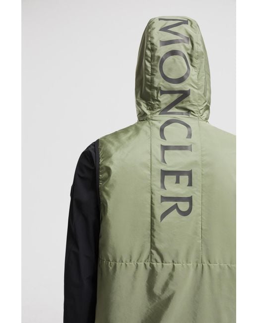 Moncler Green Moretan Zip-Up Hooded Gilet for men