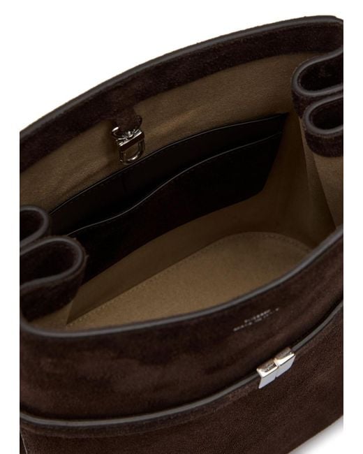 Totême Brown Logo Bucket Bag