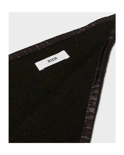 Rier Black Lasagne-Shape Scarves for men