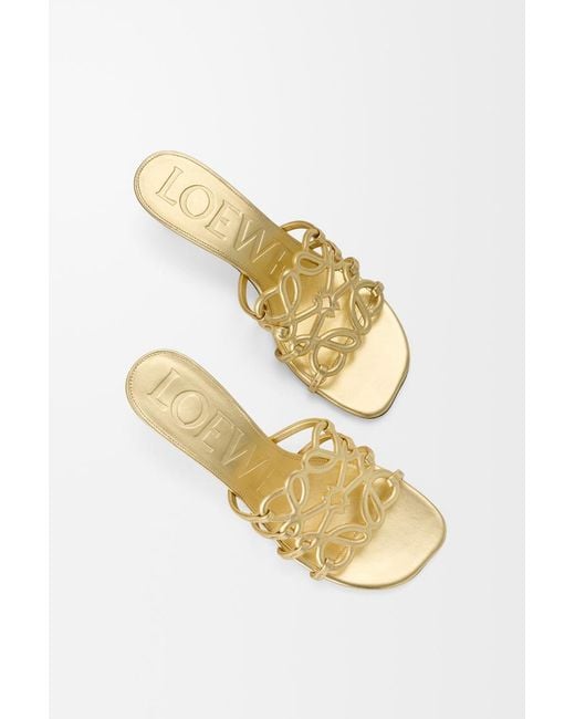 Loewe Metallic Petal Anagram Slides