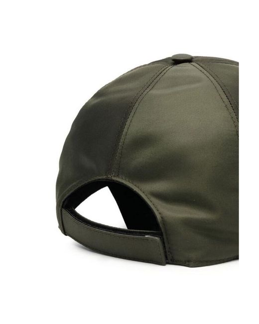 Prada Green Logo Plaque Baseball Cap for men