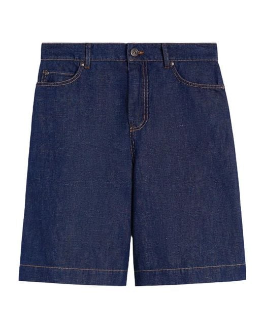 Weekend by Maxmara Blue Ozono Denim Shorts