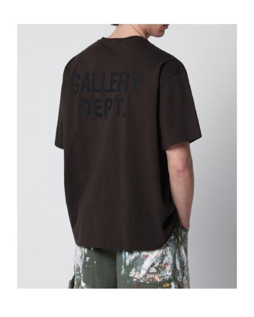GALLERY DEPT. Black Graphite T-Shirt With Logo Print for men
