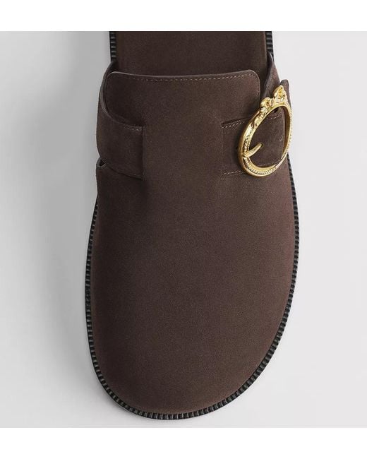 Dior Brown Médaillon Buckle Mule