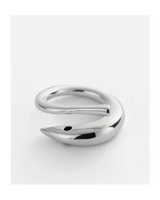 Bottega Veneta White Sardine Ring