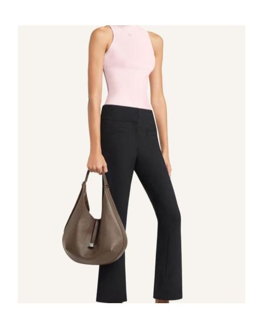 Courreges Brown Logo-Buckle Shoulder Bag
