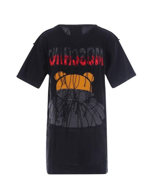 Moschino Blue Teddy Bear T-Shirt Dress