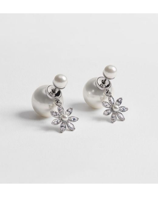 Dior White Tribales Earrings