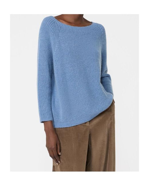 Weekend by Maxmara Blue Mohair Blend Knit Jumper