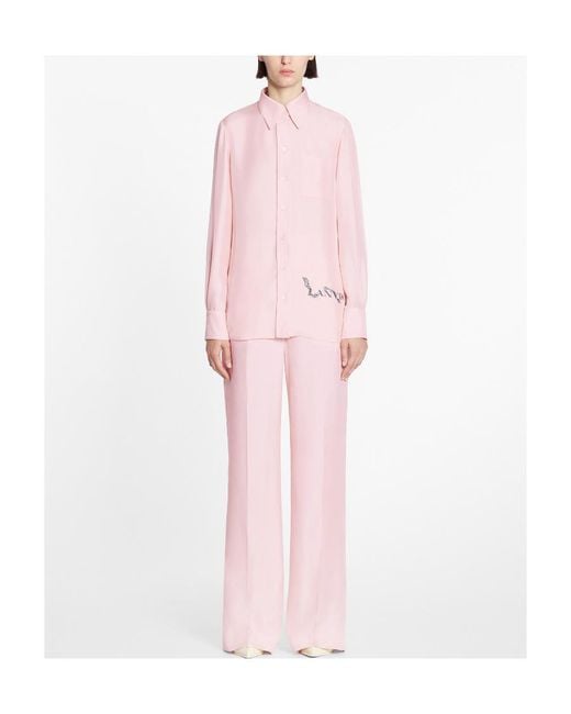 Lanvin Pink Classic Fluid Shirt