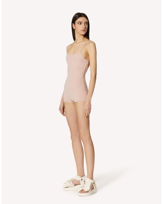 RED Valentino Pink Crisscross Strap Lightweight Jumpsuit