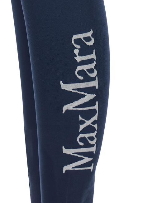 Max Mara Blue Basilea Leggings
