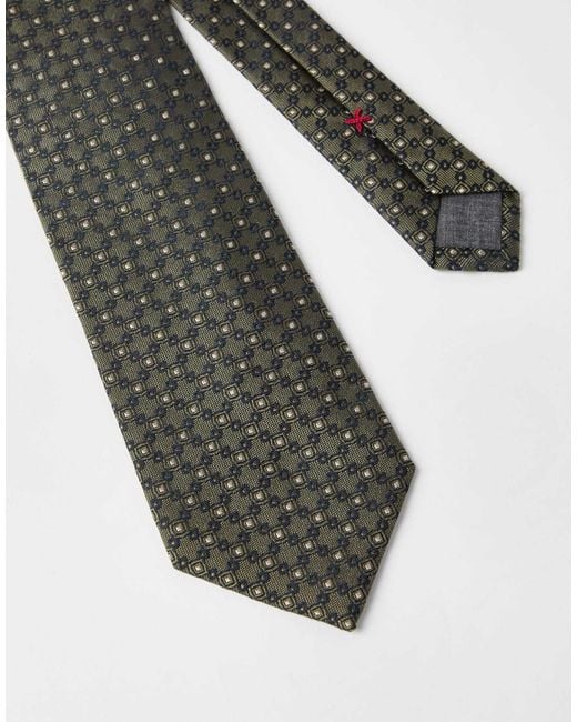 Brunello Cucinelli White Silk Tie for men
