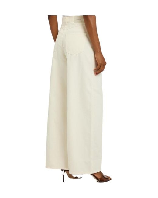 Sportmax White Wide-Leg Denim Jeans