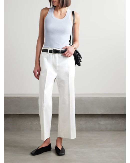 Proenza Schouler White Amara Wide-Leg Casual Pants