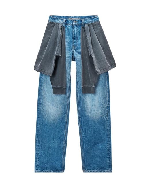 Alexander Wang Blue Tied-T-Shirt Jeans