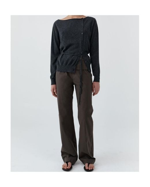 St. Agni Black Long-Sleeved Knitted Cardigan