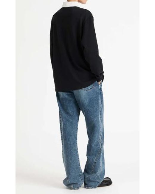 J.W. Anderson Blue Jw Anderson Art Club Rugby Polo Top