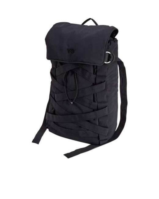 Y-3 Blue Cinch Backpack for men