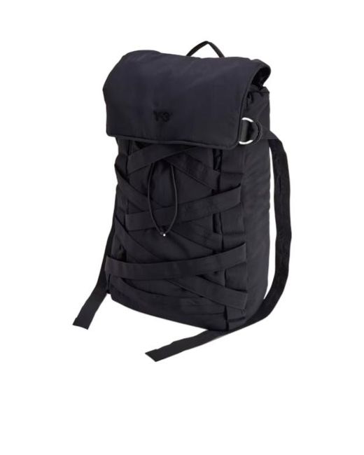Y-3 Blue Cinch Backpack for men