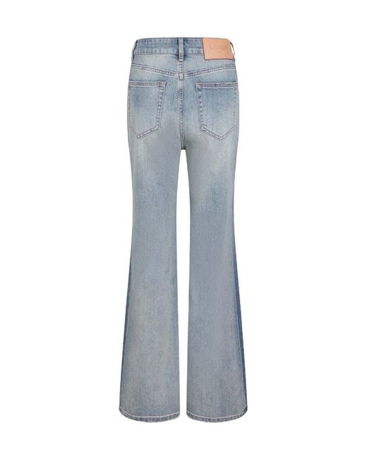 LIU REGALI Blue Side Slit Jeans