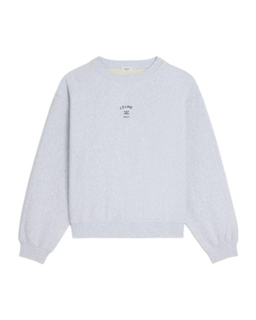 Céline White Loose Sweatshirt