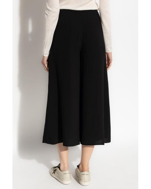 Theory Black Cropped Trousers