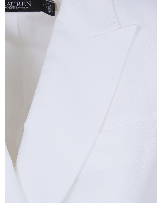 Ralph Lauren White Lauren Double Breasted Tailored Jacket