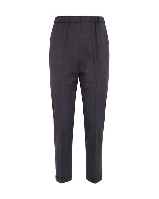 Antonelli Blue Elastic-Waist Casual Trousers