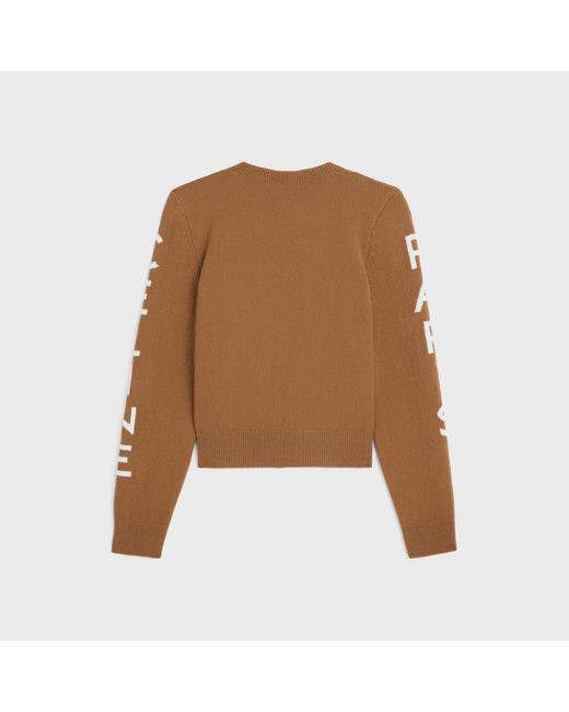 Céline Brown Crewneck Sweater