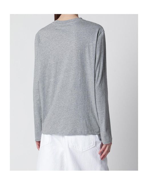 Rohe Gray Long Sleeved Crewneck T-Shirt