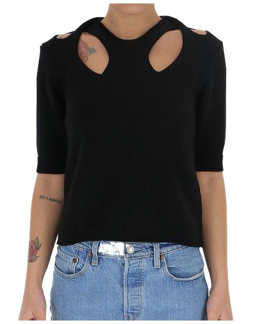 Chloé Black Cut-Out Knitted Top