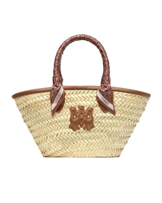 Amiri Metallic Ma Raffia Tote Bag
