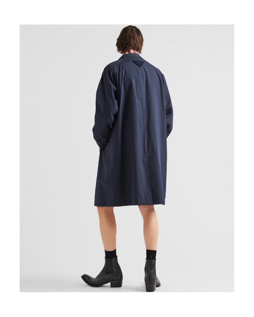 Prada Blue Belted Coat for men