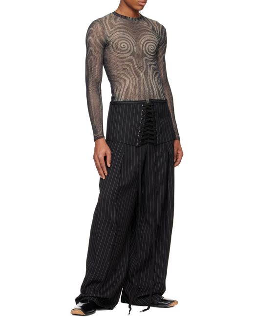 Jean Paul Gaultier Gray The Spirale Top