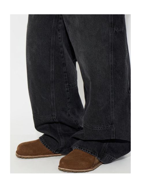 Birkenstock Brown Round-Toe Slippers for men