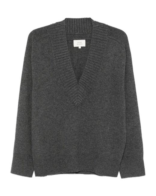 Loulou de Saison Black V-Neck Sweater