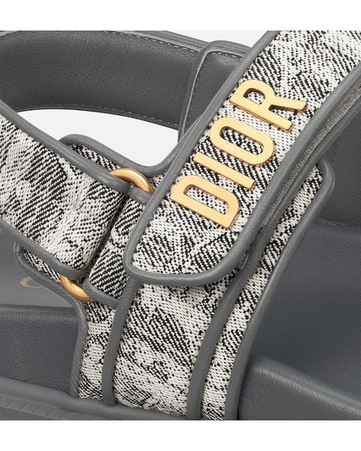 Dior White Christian Act Logo Plaque Sandals