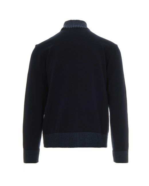 Paul & Shark Black Long-Sleeved Knitted Cardigan for men