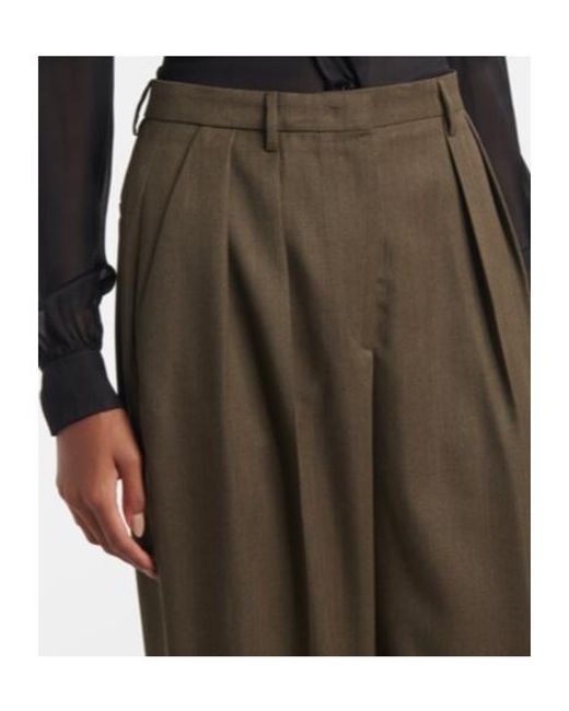 Altuzarra Green Emmett Virgin Wool Straight Pants
