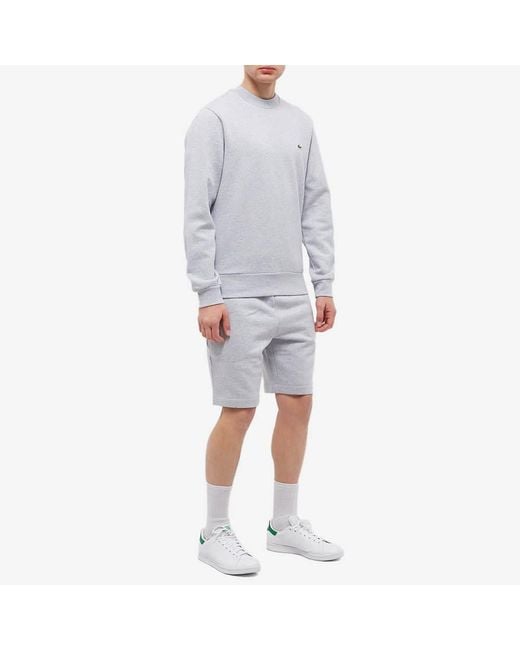Lacoste Gray Fleece Crew Neck Sweatshirt for men